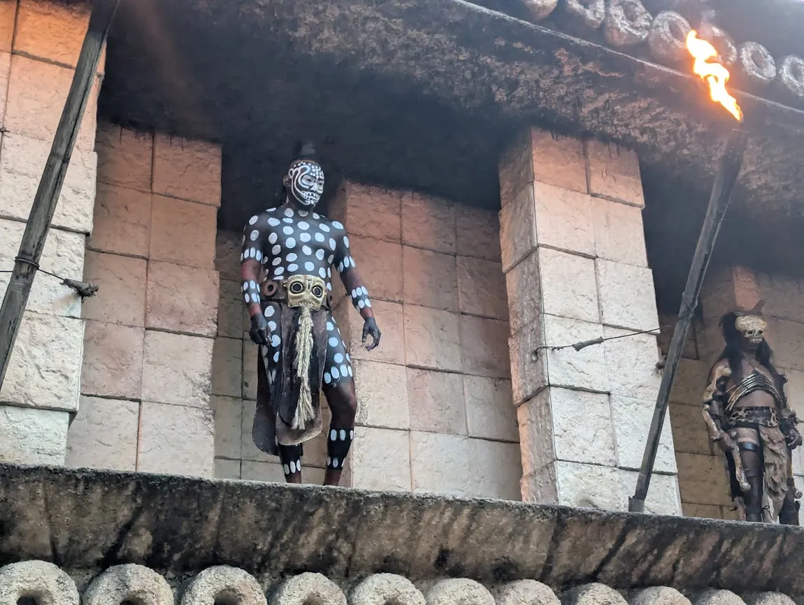 Mayan warriors show at Xcaret