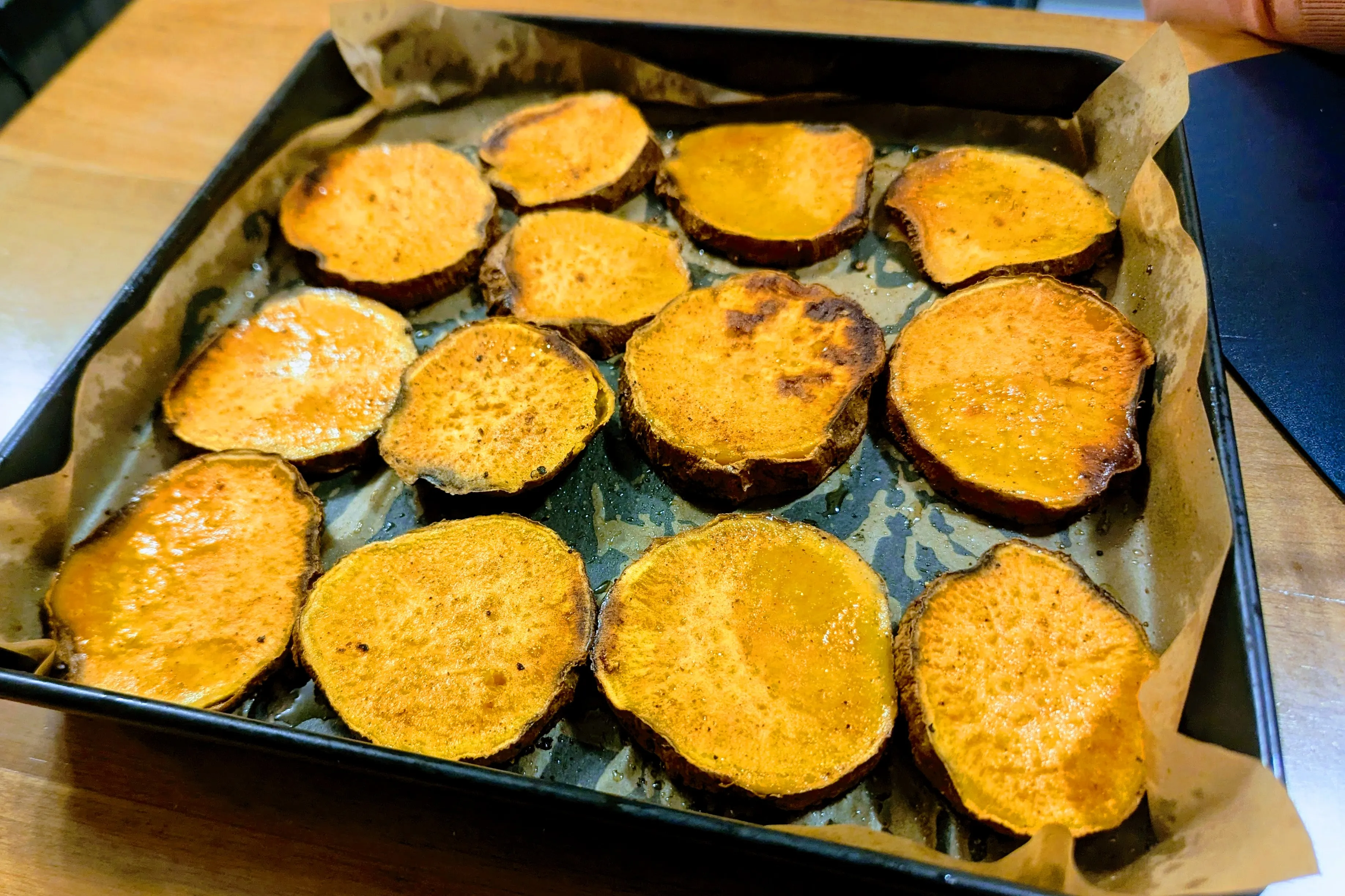 Baked Sliced Sweet Potatoes
